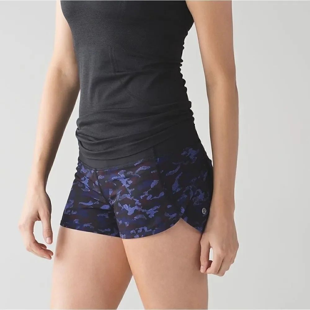 Lululemon Speed Short Mini Hounds Camo Blue Rare